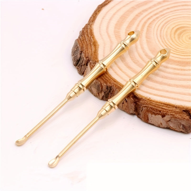 Uniseks mis misli mis va mis cho‘tkasi, eski uslub, oltin rang, 2-in-1 asbob