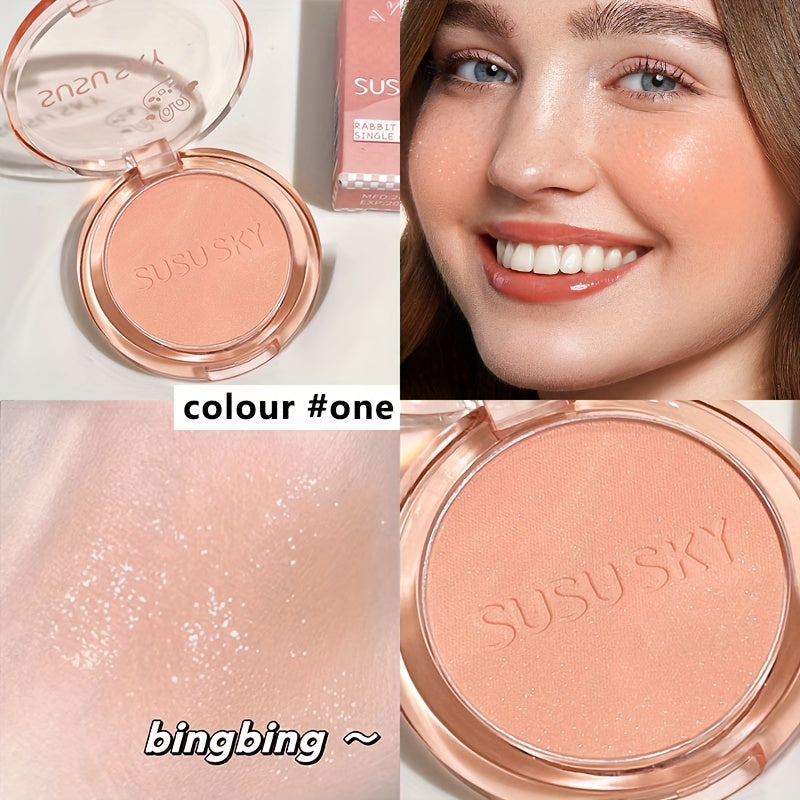 Unisex Blush Disk Set Monochrome Highlight Contour Brightening Makeup