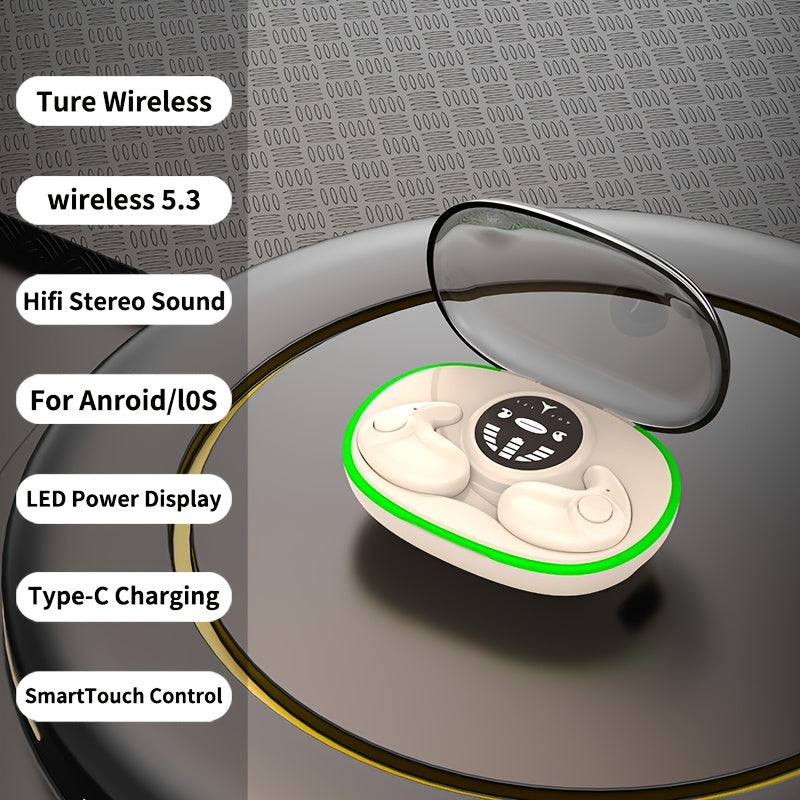 Auriculares inalámbricos ultrafinos con control táctil y sonido de alta fidelidad para adultos