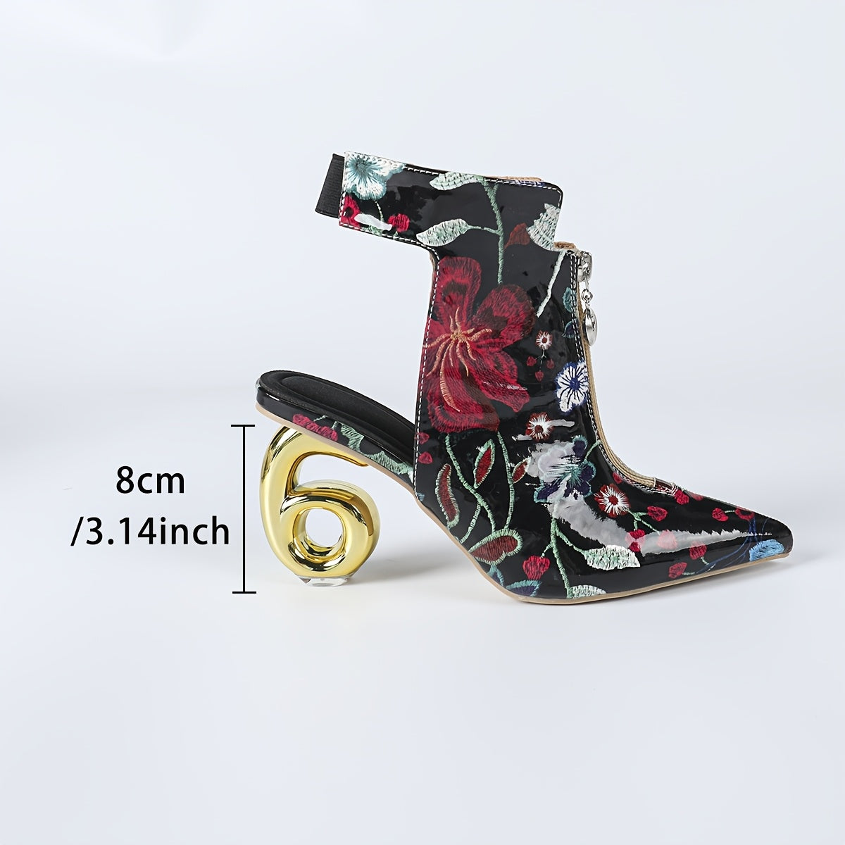 Ayollar uchun yuqori stilettolar, burun nuqtali, qattiq oyoq kiyim, yostiqlangan, yopishqoqsiz, qora va oq