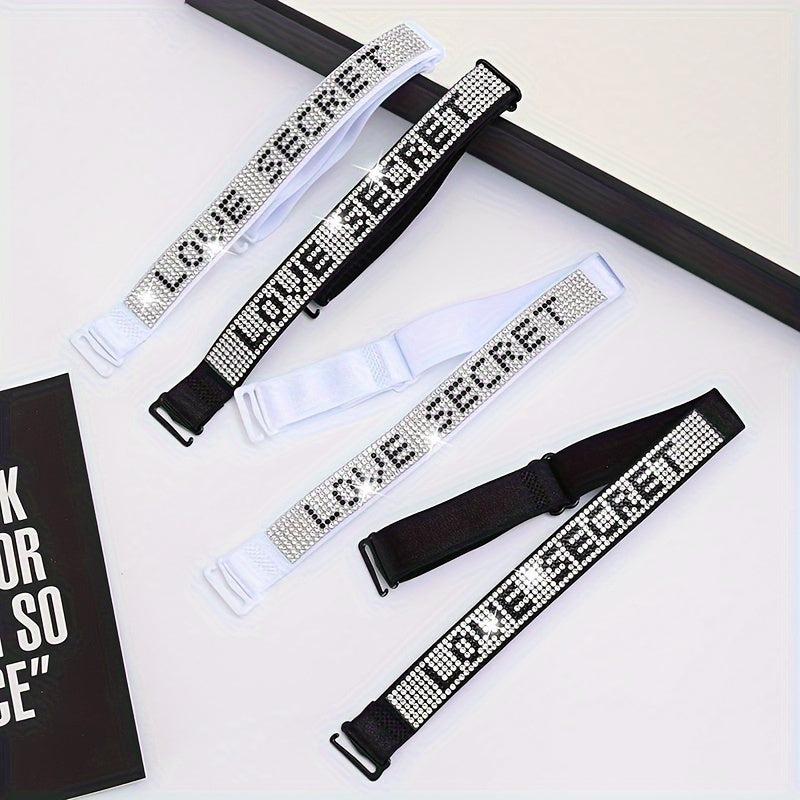 Correas de sujetador con pedrería ajustables para mujer, accesorios de lencería invisibles