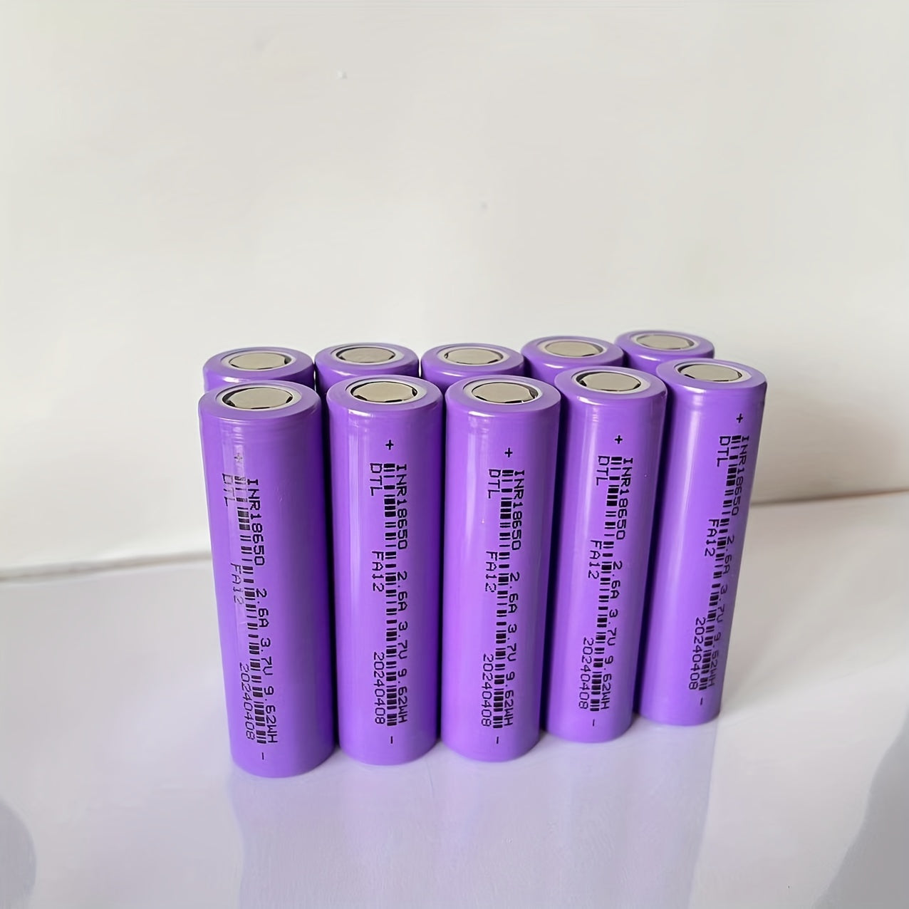 Rechargeable 18650 Lithium Battery 2600mAh Flat Head Long Lasting Power