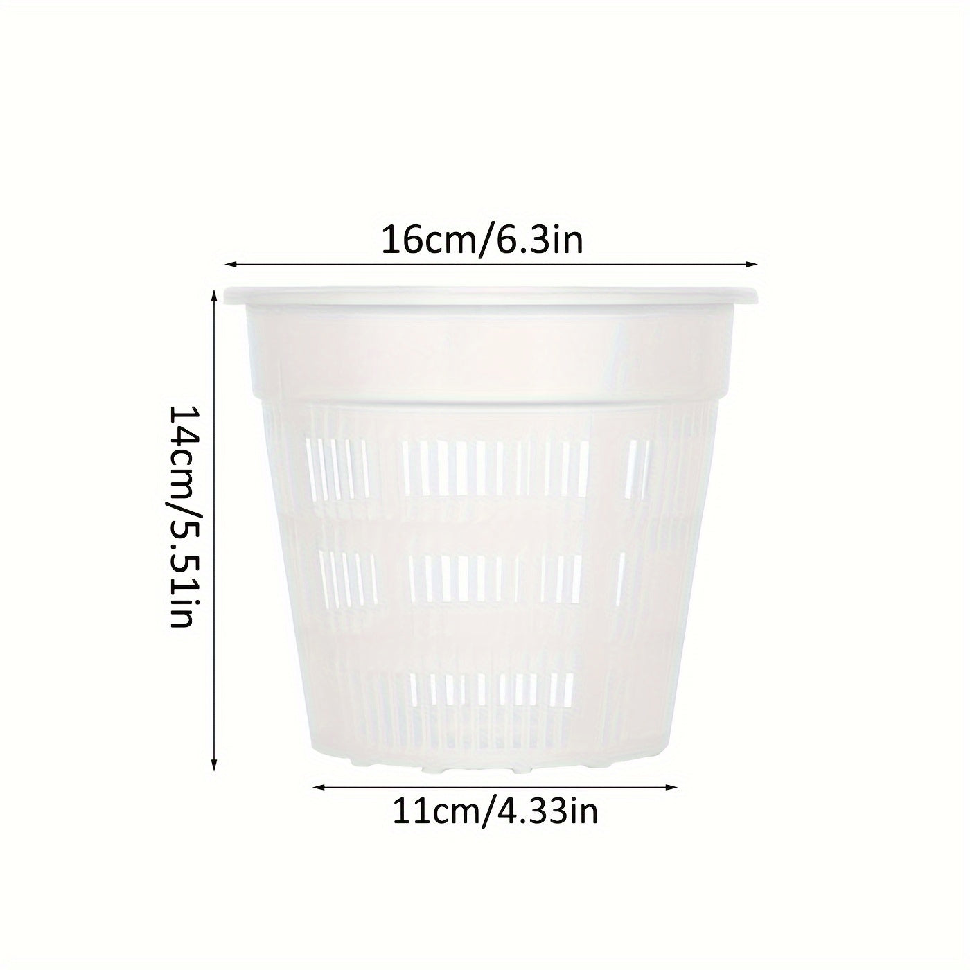 4 dona shaffof plastmassa orkide idishlari 16cm 19cm drenaj teshiklari bilan ichki va tashqi foydalanish uchun