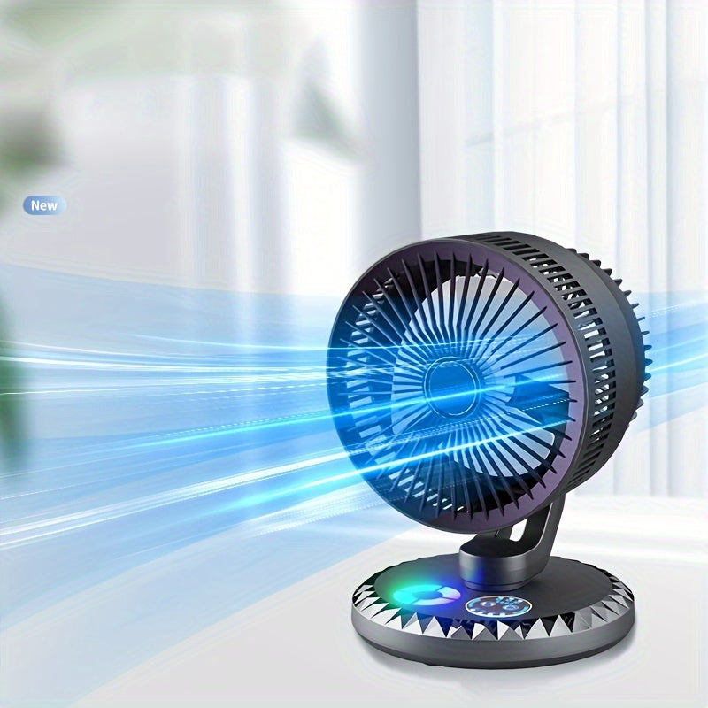 Portable USB Desktop Fan, Energy-Efficient, Adjustable Angle, Ultra-Quiet