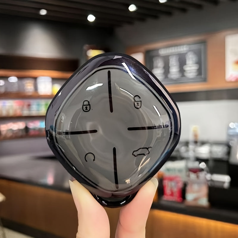 Universal TPU Car Remote Key Fob Cover with Keyring Durable Scratch-Resistant