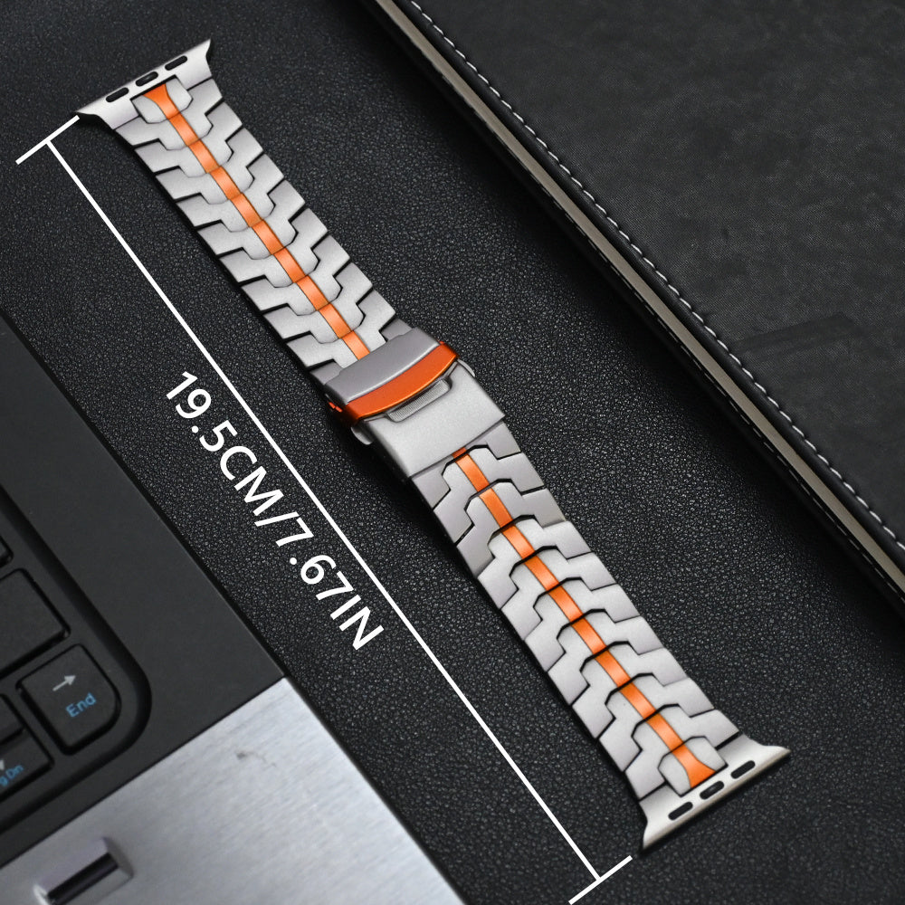 Men's Titanium Smartwatch Band for Apple Watch 49mm 46mm Compatible with Series 4 5 6 7 8 9 10 Ultra 2