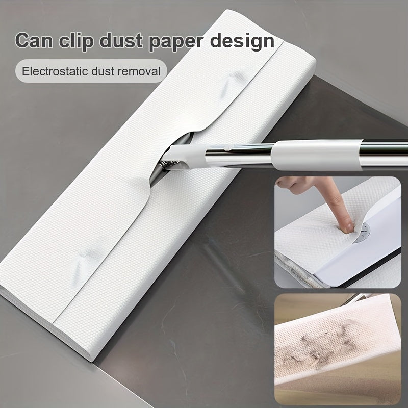 Conjunto de fregona y cubo con almohadillas de microfibra para suelos de baldosas, mármol y madera