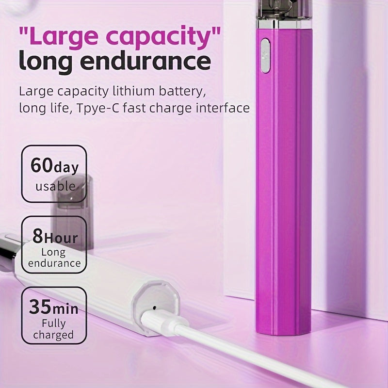 Mini Square Electric Nail Clippers Rechargeable Portable Manicure Tool