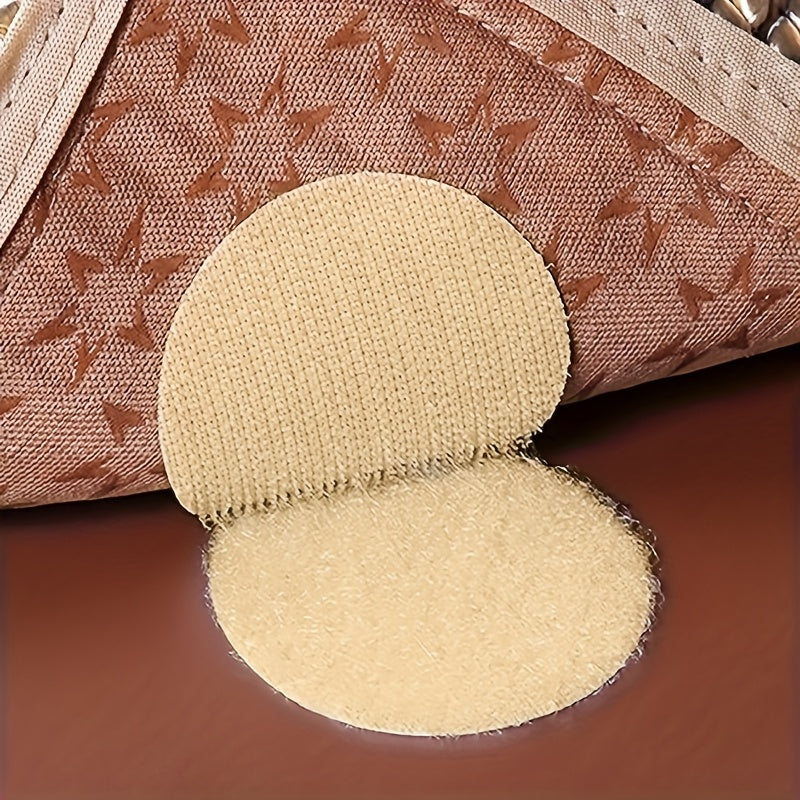 12 ta qora sehrli stikerlar to'plami - yostiq, divan qoplamalari va boshqalarni mahkamlash uchun doira shaklidagi yopishtiruvchi va halqa tezkor bog'lovchilar - yuvish uchun qulay