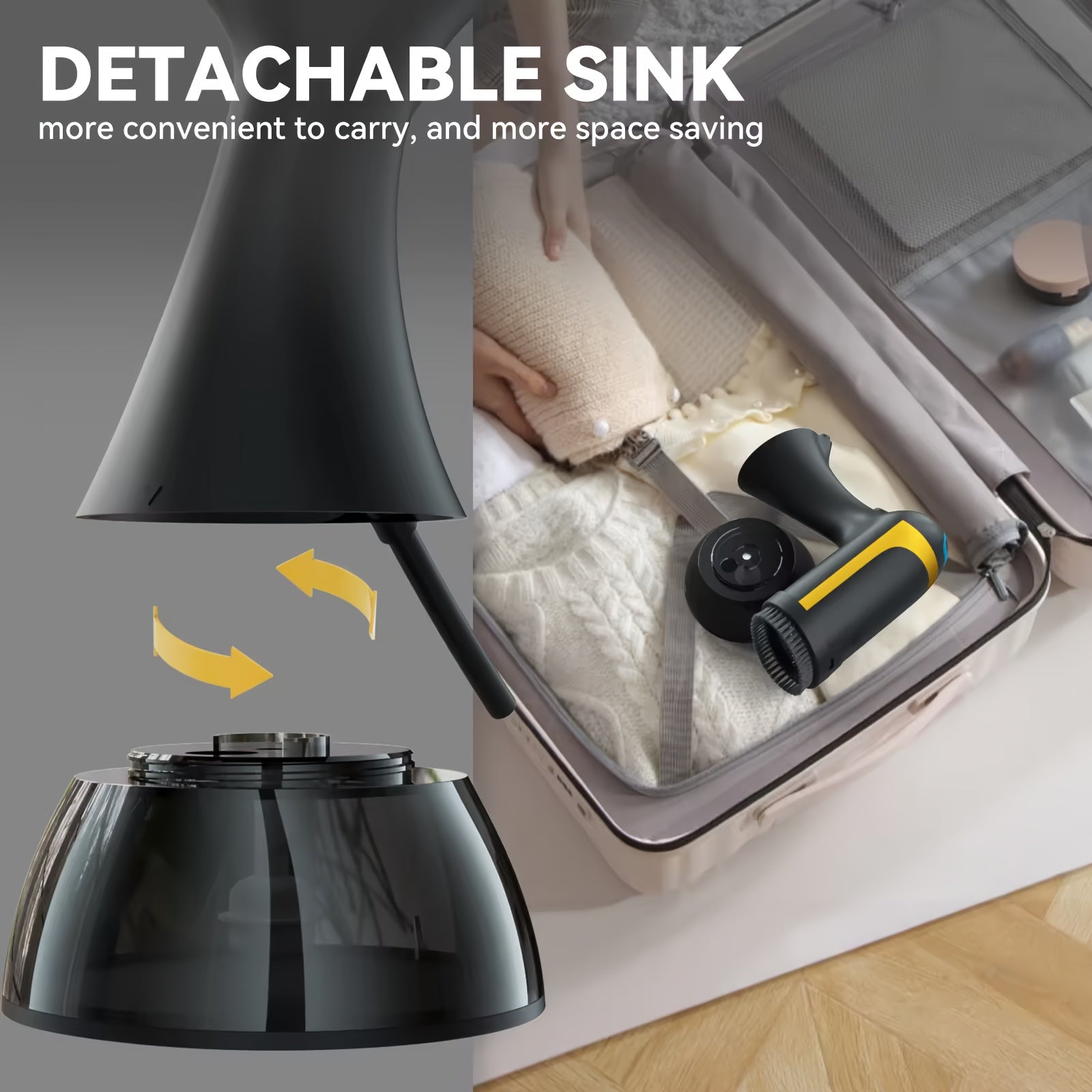 Portable Handheld Garment Steamer – Quick Wrinkle Remover 300ml Travel & Home