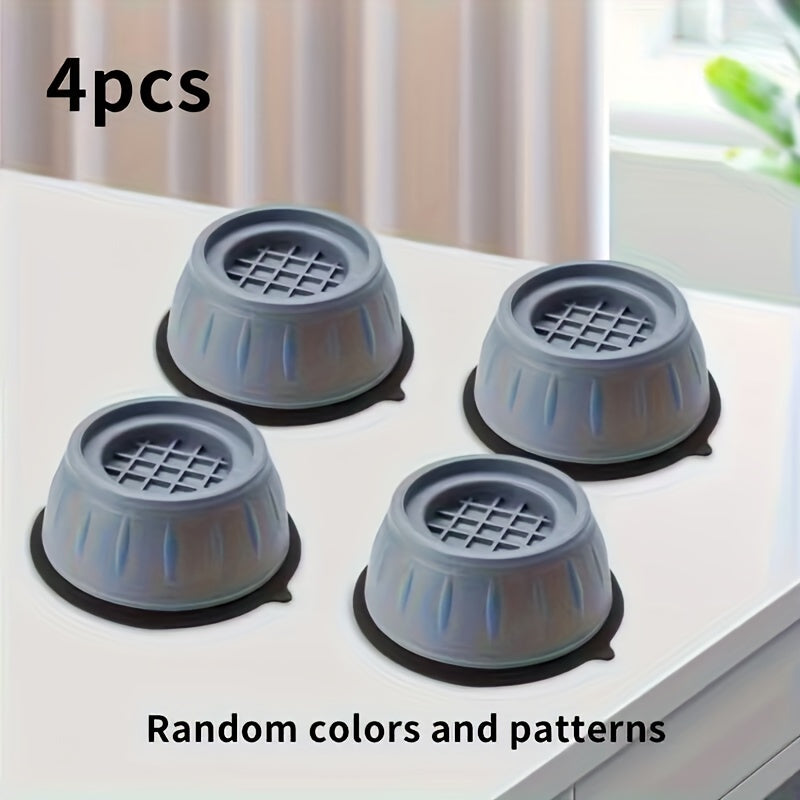 4 ta Anti-Vibratsiya Poyabzal To'plami Kir yuvish mashinalari uchun - Sirpanishni oldini olish va zarbani yutish uchun tinch va barqaror ishlash - Muzlatgichlar va tijorat uskunalari uchun ajoyib.