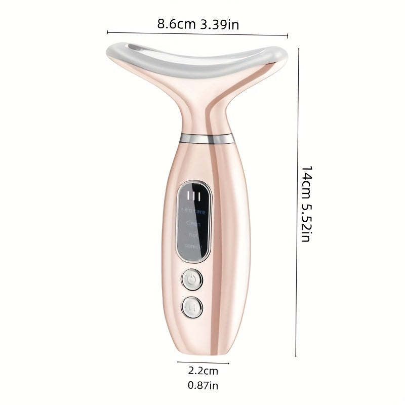 Rechargeable Facial and Neck Massager with Heat and 4 Modes