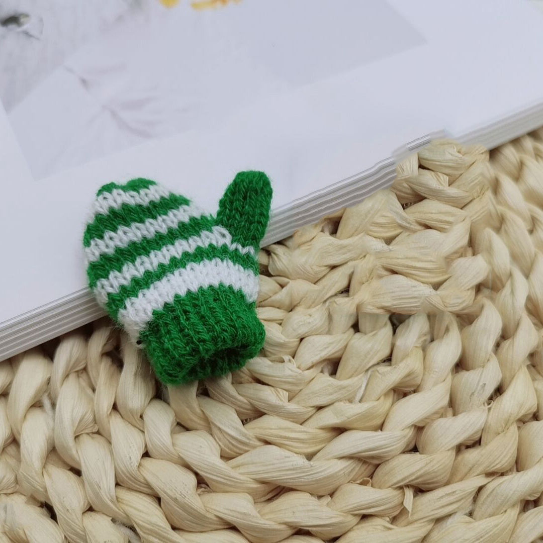 Guantes decorativos de Navidad en miniatura, adornos hechos a mano para el hogar y la oficina