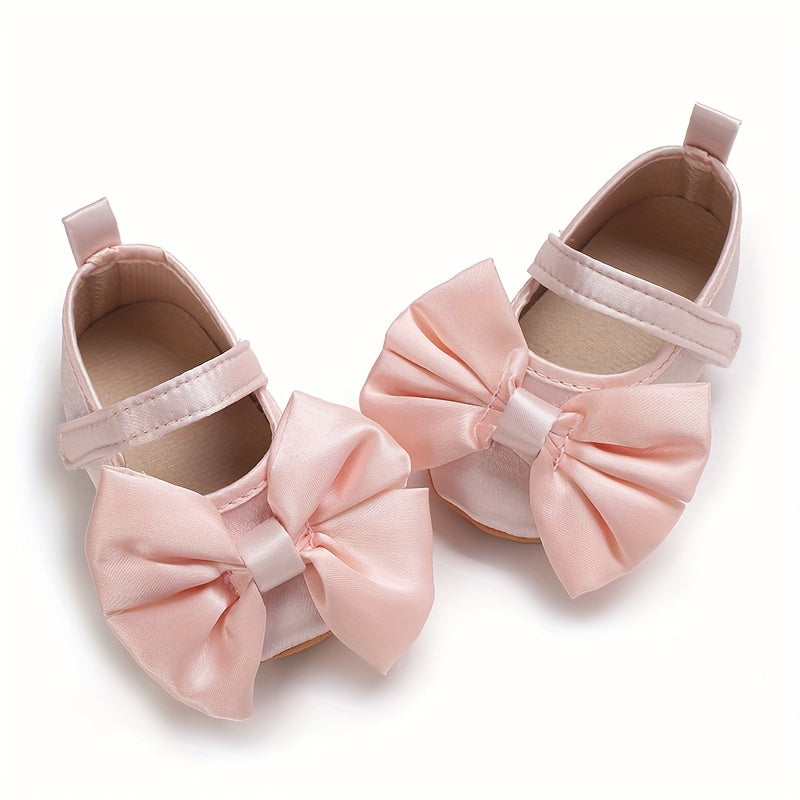 Baby Girls Shoes Mary Jane Bowknot Solid Color Spring Autumn Non-slip Lightweight