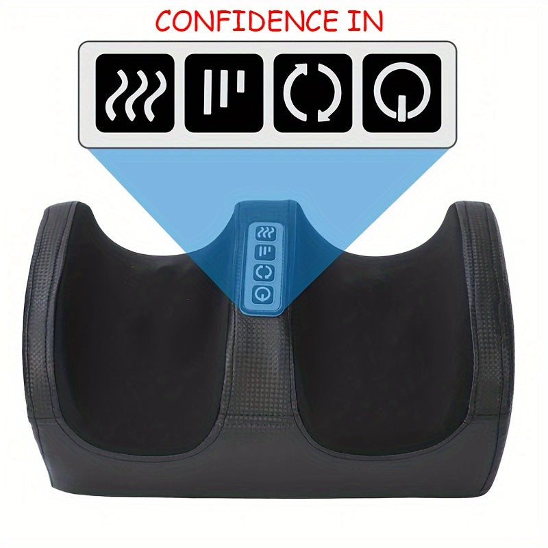 Black 3D Shiatsu Foot Massager with Adjustable Strength for Home Relaxation