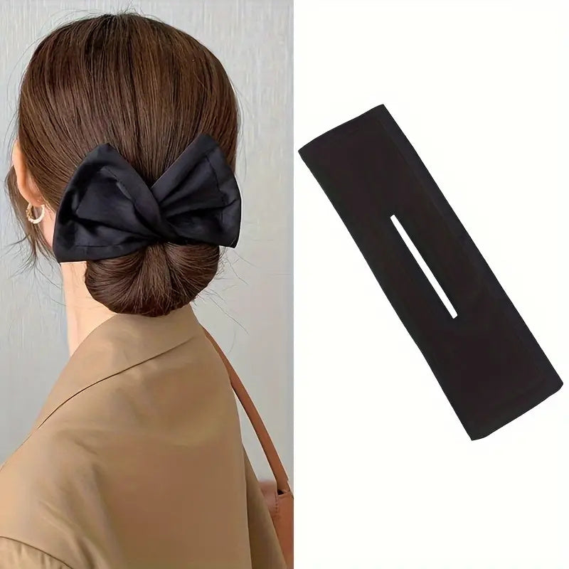Bohemian Hair Bun Maker Headband with French Curling Iron Polyester Fiber Hair Accessory