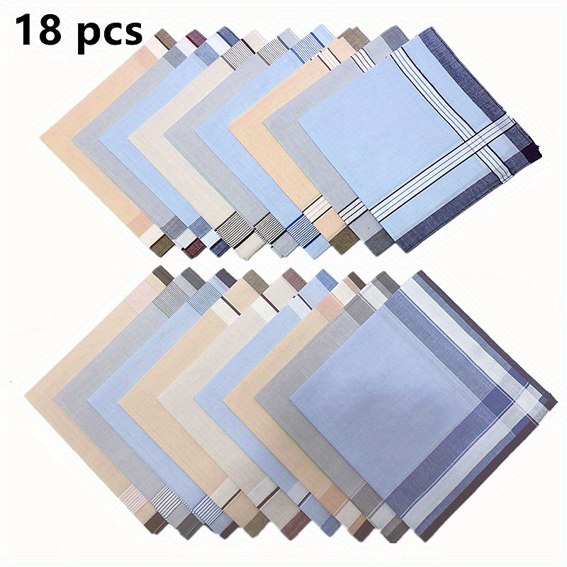 Erkaklar uchun klassik sharf to'plami 3, 6, 12 yoki 18 ta retro terlashga qarshi kvadrat sochiqlar