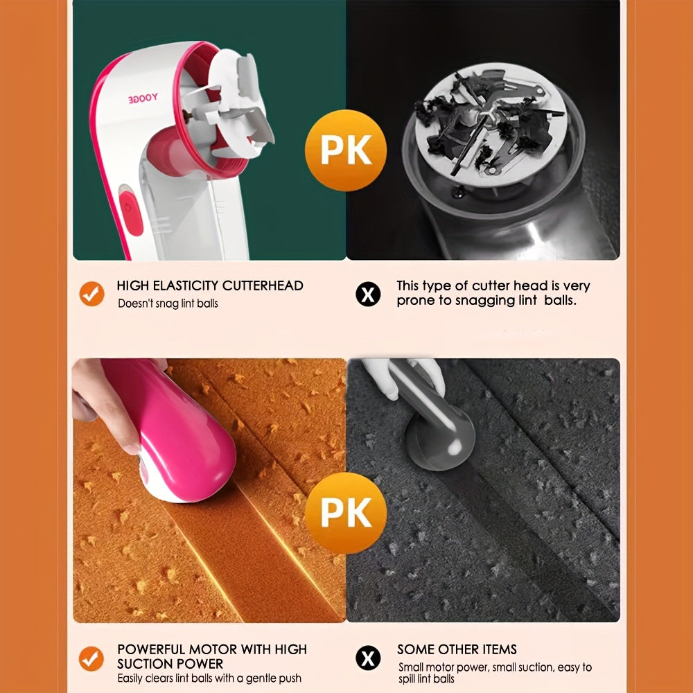 USB Powered Fabric Shaver for Removing Lint Balls and Fuzz from Clothing and Upholstery