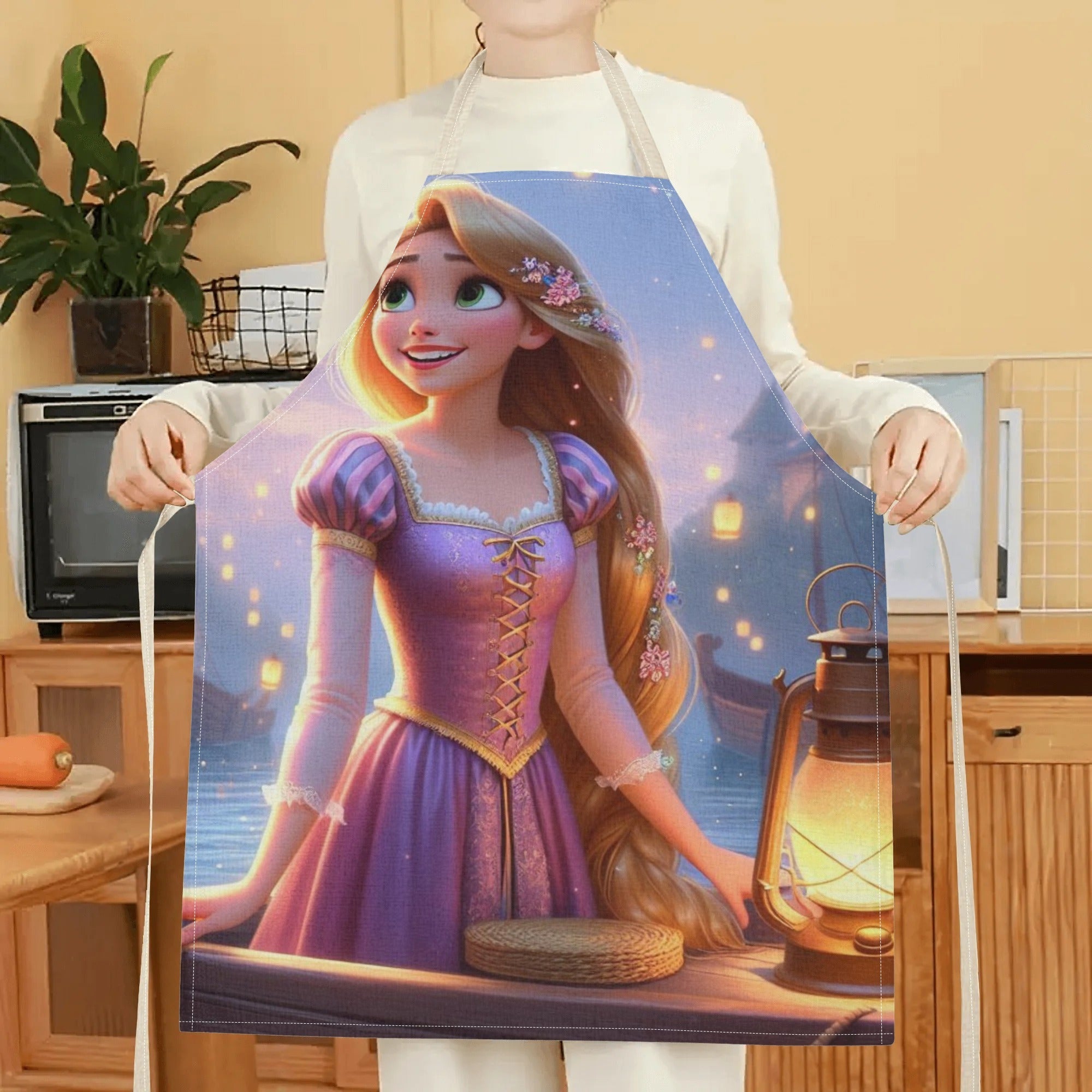 Oshxona, restoran, supermarket uchun Elsa multfilm dizayni bilan suv o'tkazmaydigan apron