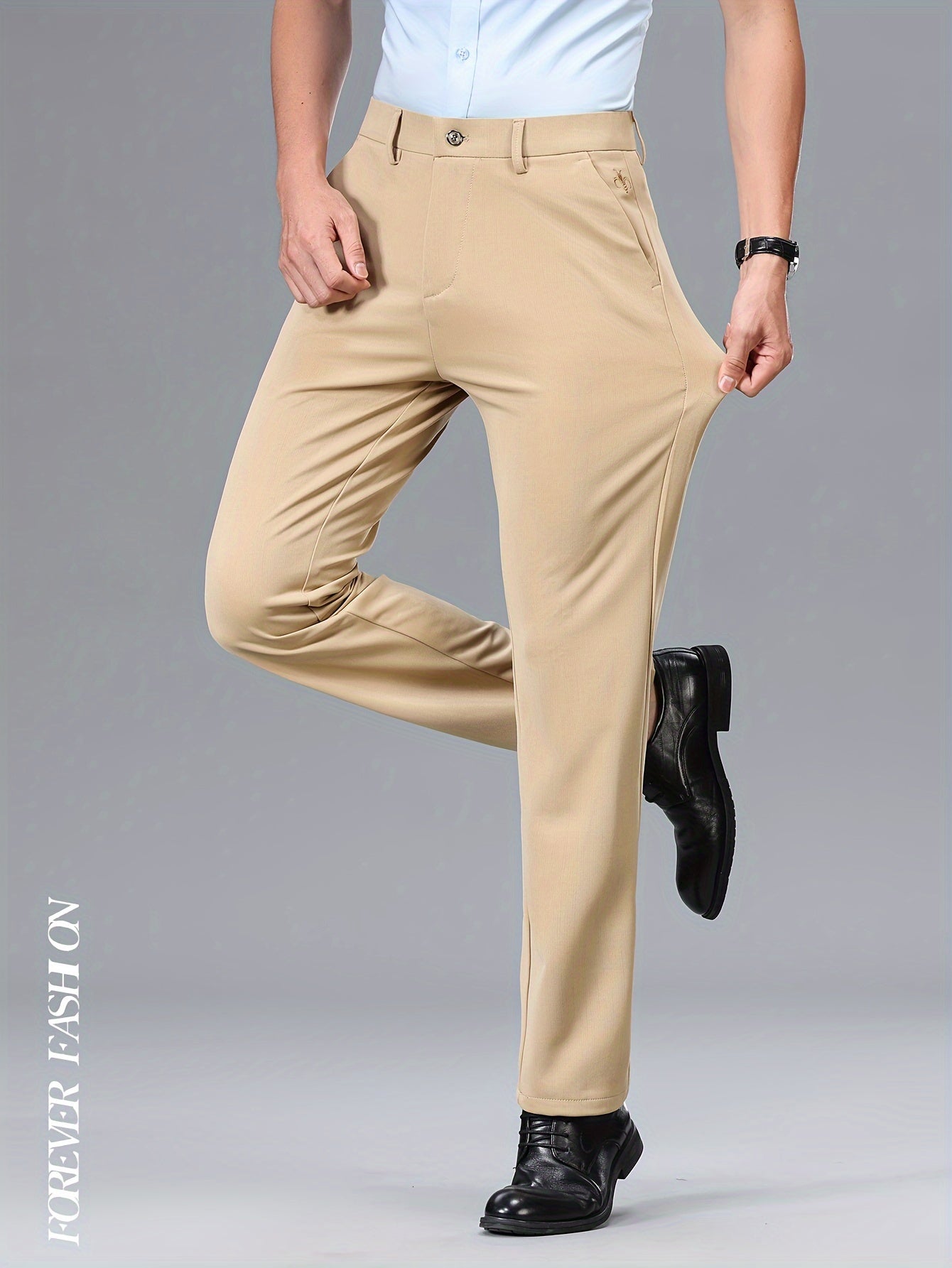 Pantalones de traje con estampado animal para hombre, poliéster elástico, formal, fiesta, boda, exterior, con bolsillos