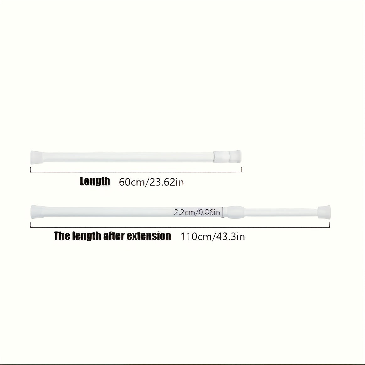 Adjustable Tension Curtain Rod with Anti-Slip Base Waterproof Easy Installation for Home and Bathroom