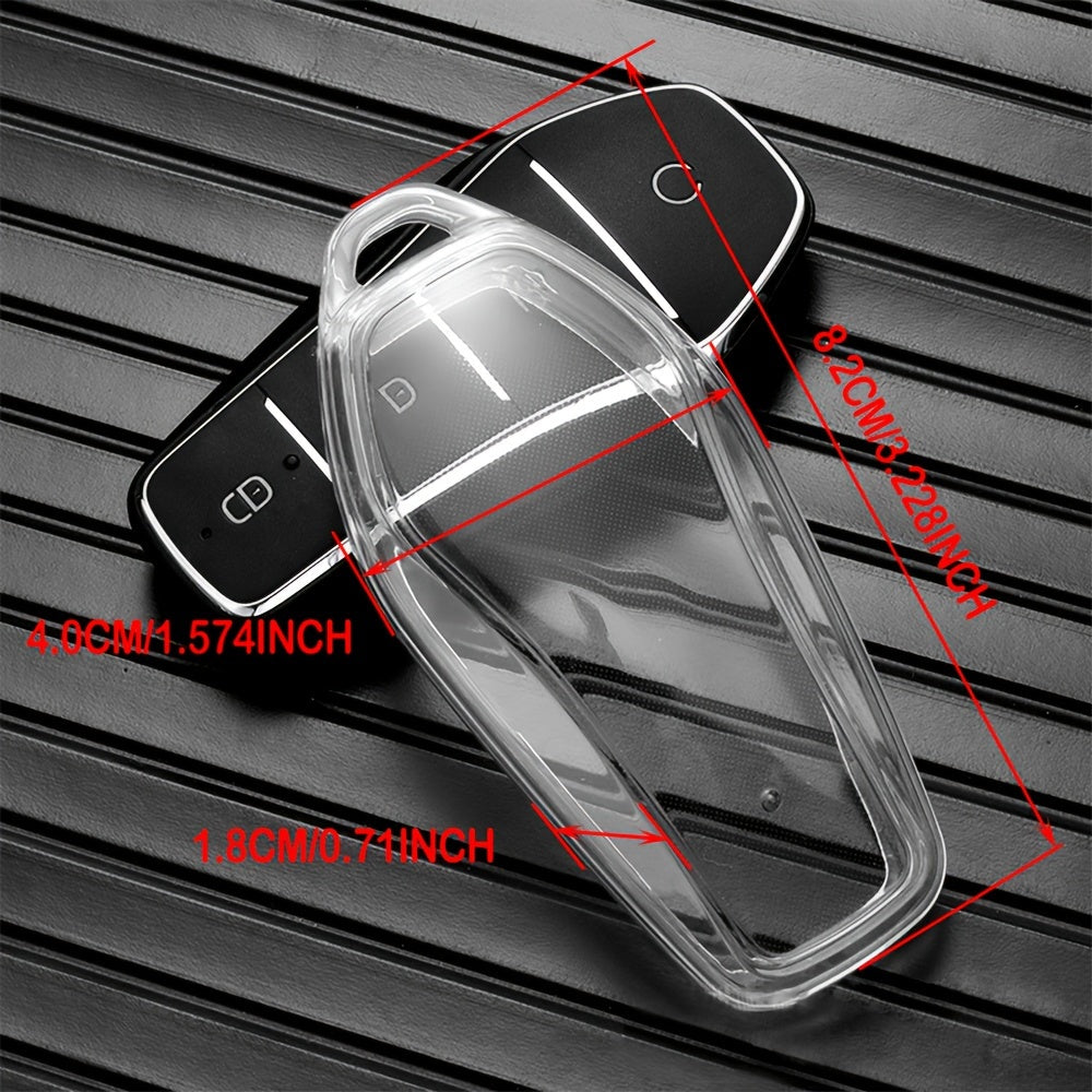 Car Key Case TPU Cover for EV Remote Control 4 Buttons Protection