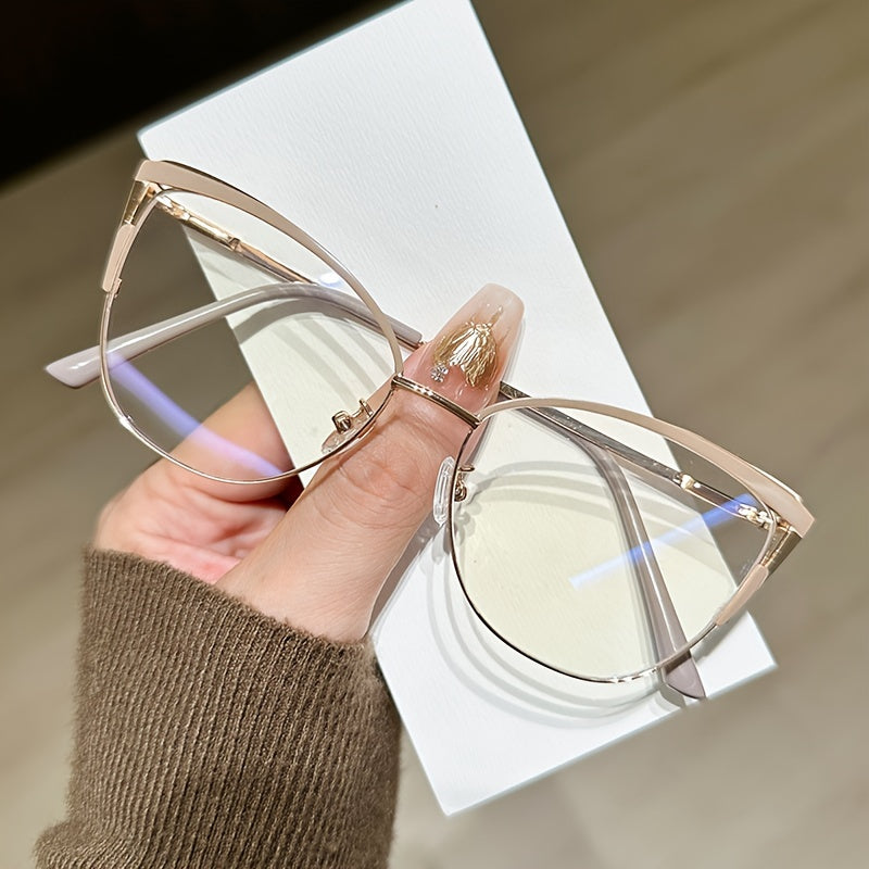 Большие оправы для очков с синим светом, овальным зеркалом и стильным дизайном