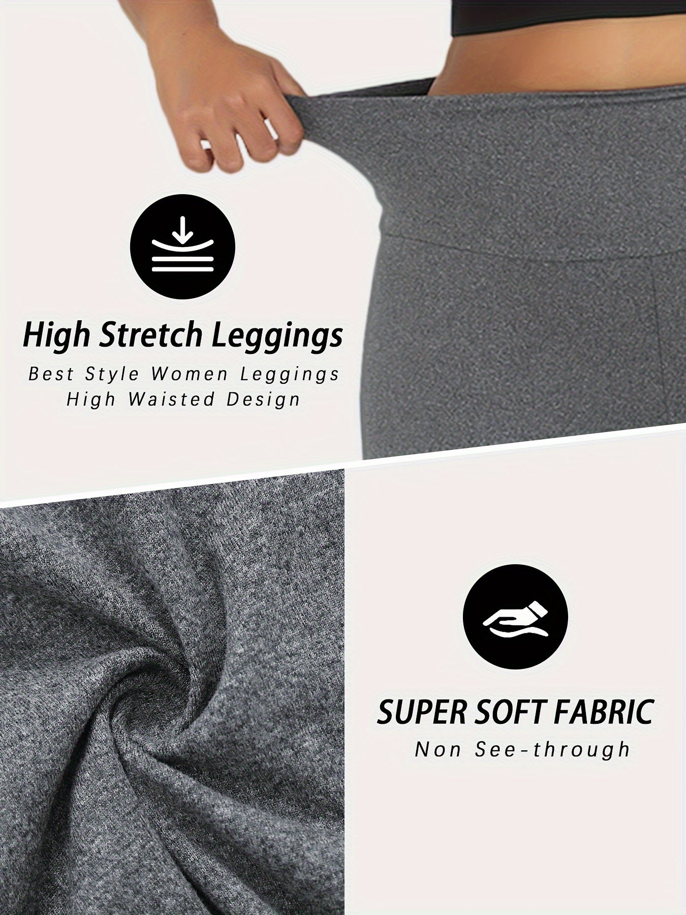 Women's Plus Size High Waisted Tummy Control Leggings for Yoga and Workout