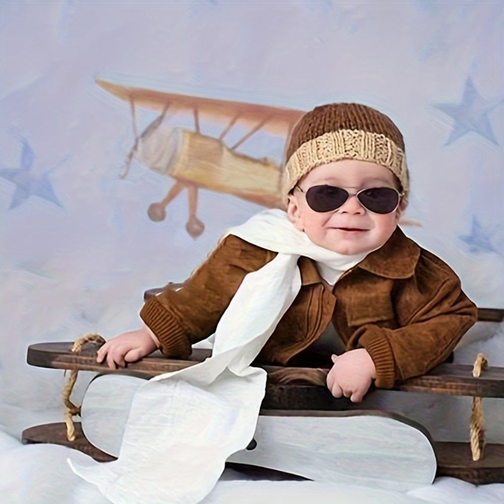 Baby Photography Props for Newborns Wooden Plane Baby Bed and Chair Studio Accessories for Boys and Girls