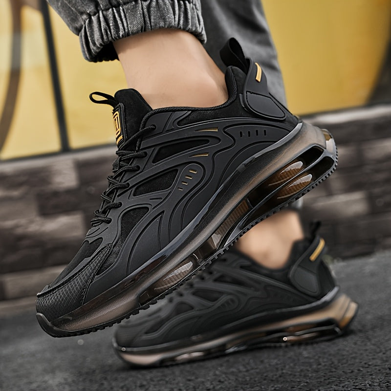 Men's Casual Sports Shoes Breathable Non-Slip Elastic Sole Lace-Up All-Season Sizes 39-47