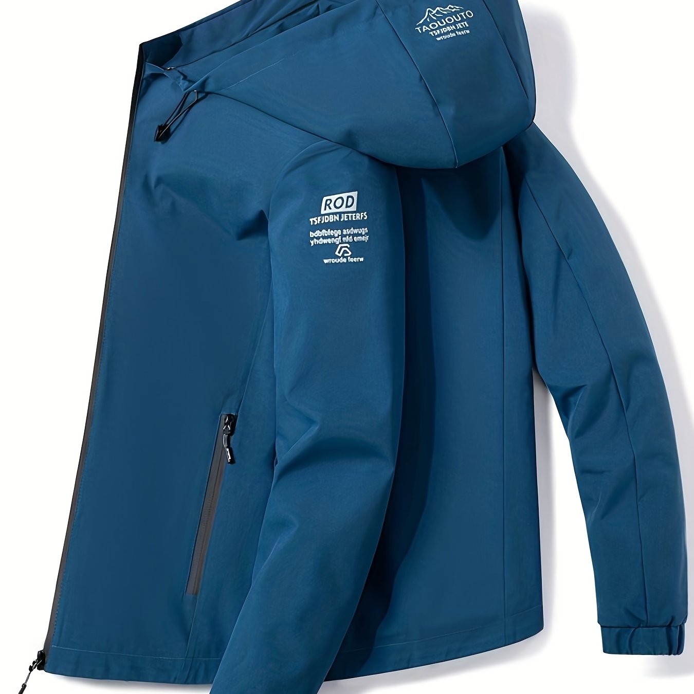 Erkaklar uchun yengil yumshoq qoplama jakketi, 100% polyesterdan tayyorlangan, bir rangda. O'z ichiga oladi: oddiy kesim, uzun yenglar, fermuarlı cho'ntaklar, olib tashlanadigan kapüşon, ochiq havoda tasodifiy uslub, to'qilgan.