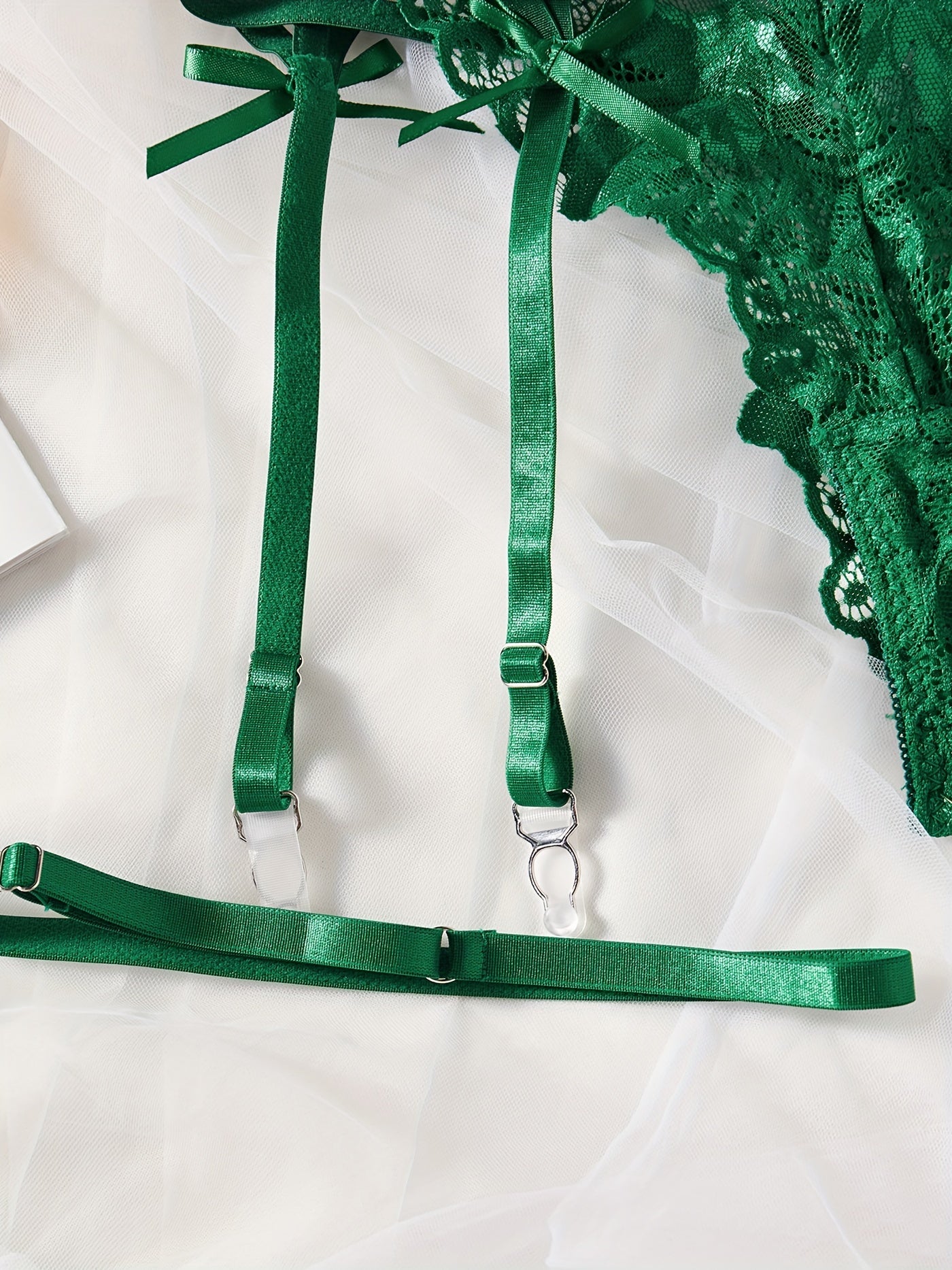 Women's Lingerie Set Satin Lace Bra and Panty Pack of 2