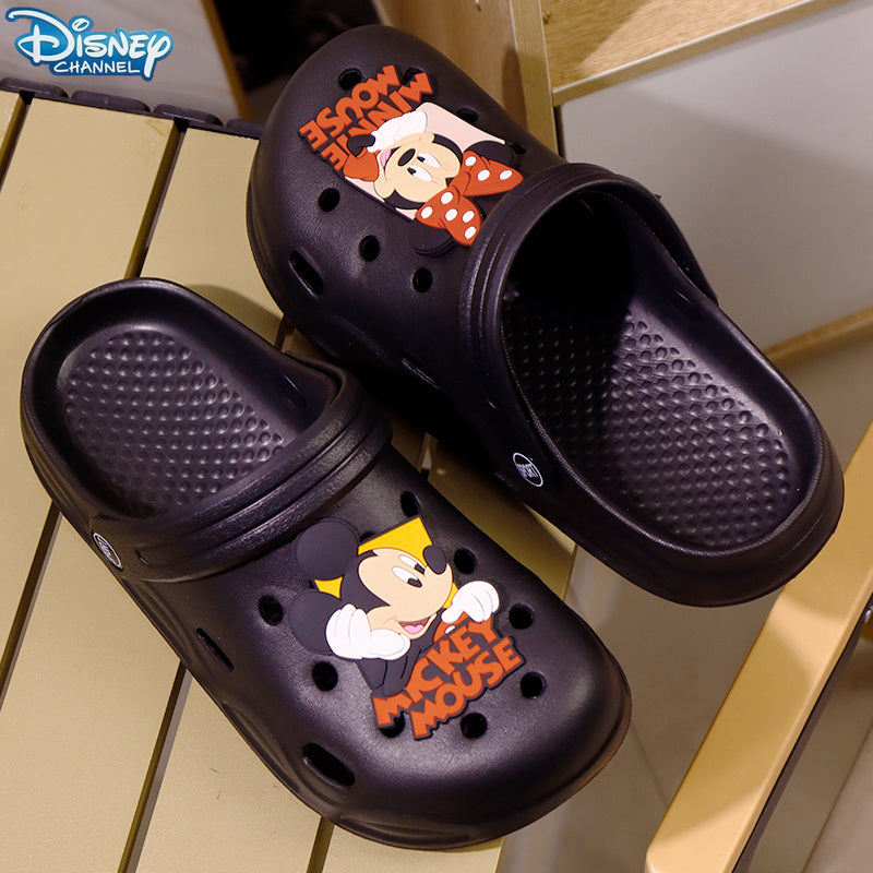 Kids Breathable Black Slip-On Sandals Casual Sports Pool Shoes