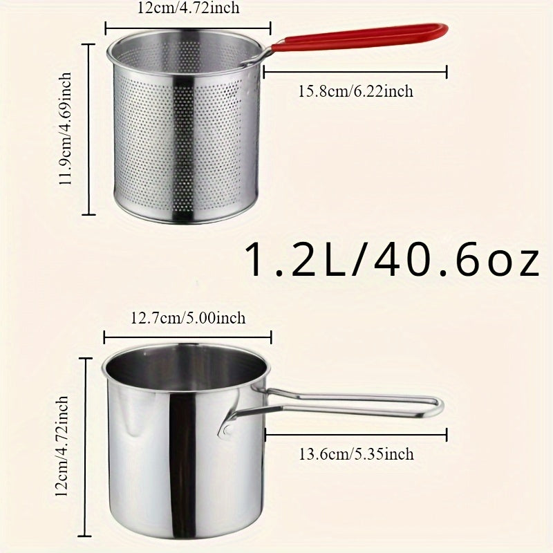 Japanese Tempura Frying Pot for Crispy French Fries and Juicy Chicken