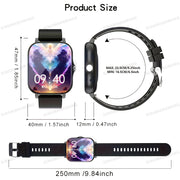 Men Women 4.65cm Touchscreen Smartwatch Fitness Tracker Call SMS USB Charging Silicone Strap