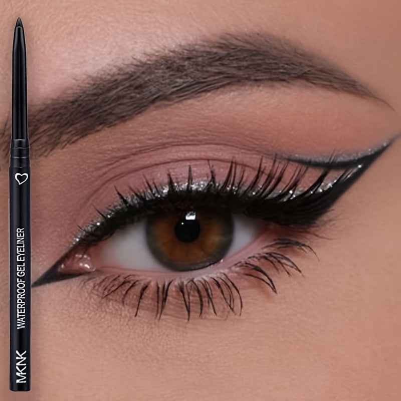 Women Black Matte Waterproof Gel Eyeliner Pencil Long Lasting