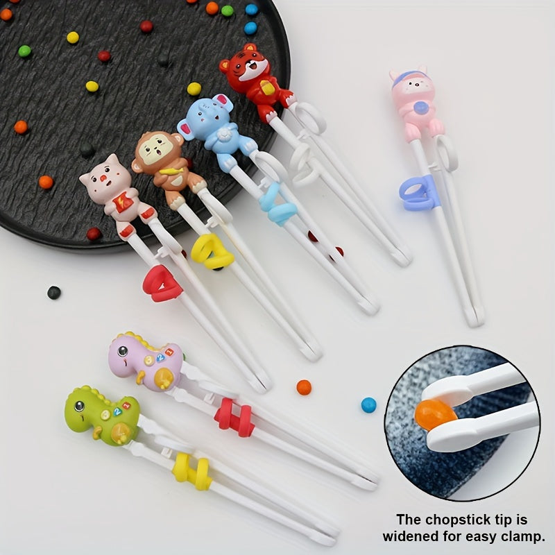 Dinosaur-Shaped Reusable Training Chopsticks for Beginners Ages 3+ in Multiple Colors