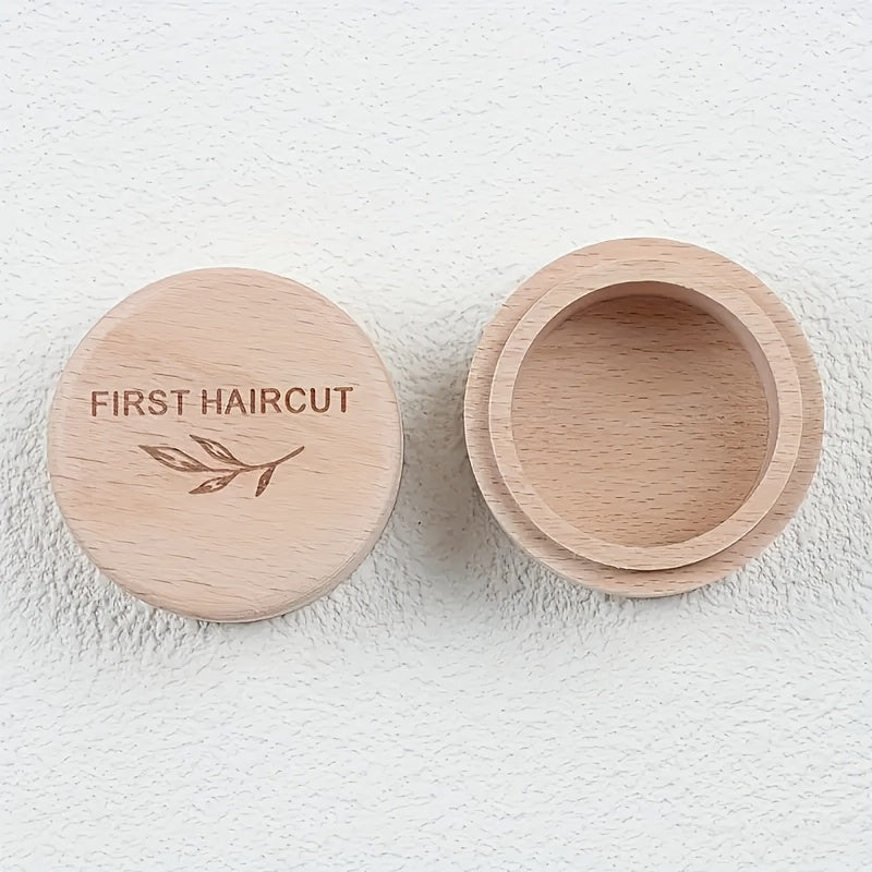 Коробка для памятных вещей с первого стрижки - Деревянная коробка для сбора волос и зубов - Контейнер для воспоминаний о рождении - Декор для дома и подарок