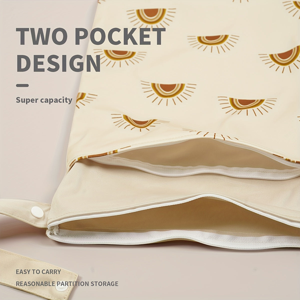 Waterproof Polyester Wet Dry Bag with Dual Zippers for Travel Beach Pool Gym