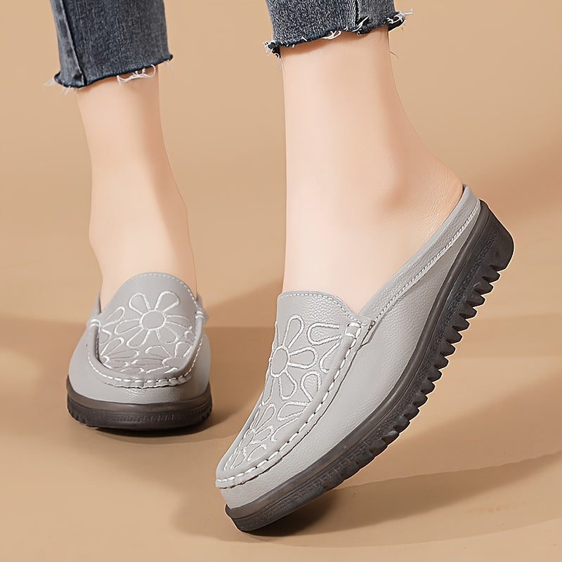 Women's Slip-On Mules, Breathable Synthetic, Summer Casual Shoes