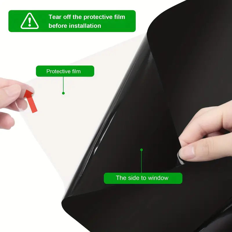 Blackout Window Film Roll 49.78x199.9cm Light Blocking Privacy UV Protection