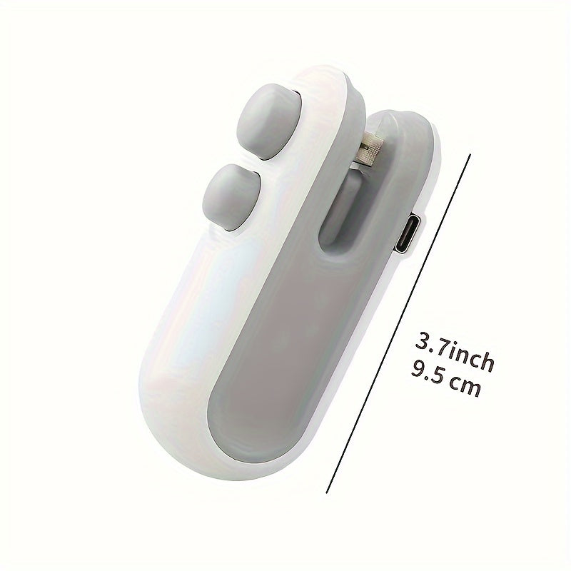 Sellador de snacks portátil manual y cortador de bolsas con batería recargable por USB