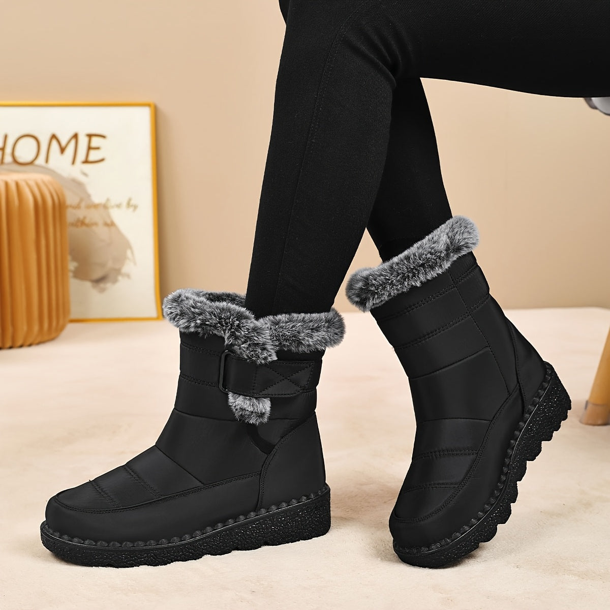 Women's Velvet Warm Snow Boots with Soft Lined for Winter Seasons