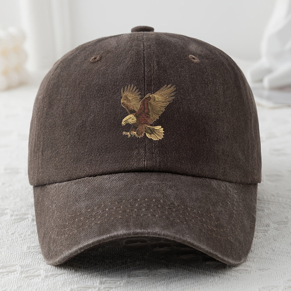 Teen Vintage Style Baseball Cap Sun Protection Eagle Embroidery All-Season