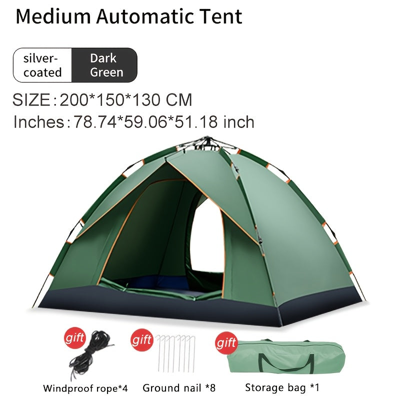 Portable Dome Tent for 2-3 People with Mosquito Netting All-Season Camping Shelter