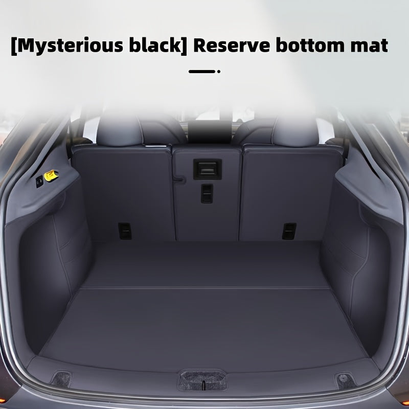 Car Trunk Mat Leather Luggage Tray for Model Y 2025 5-Seater Wear-Resistant