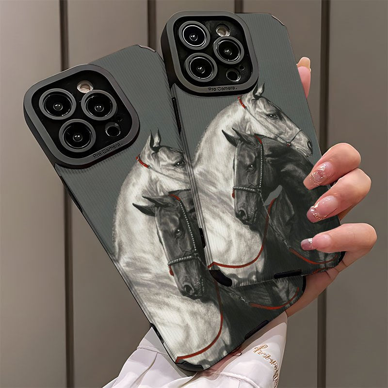 Personalized Horse Design Phone Case for iPhone Shock and Dirt Resistant TPU