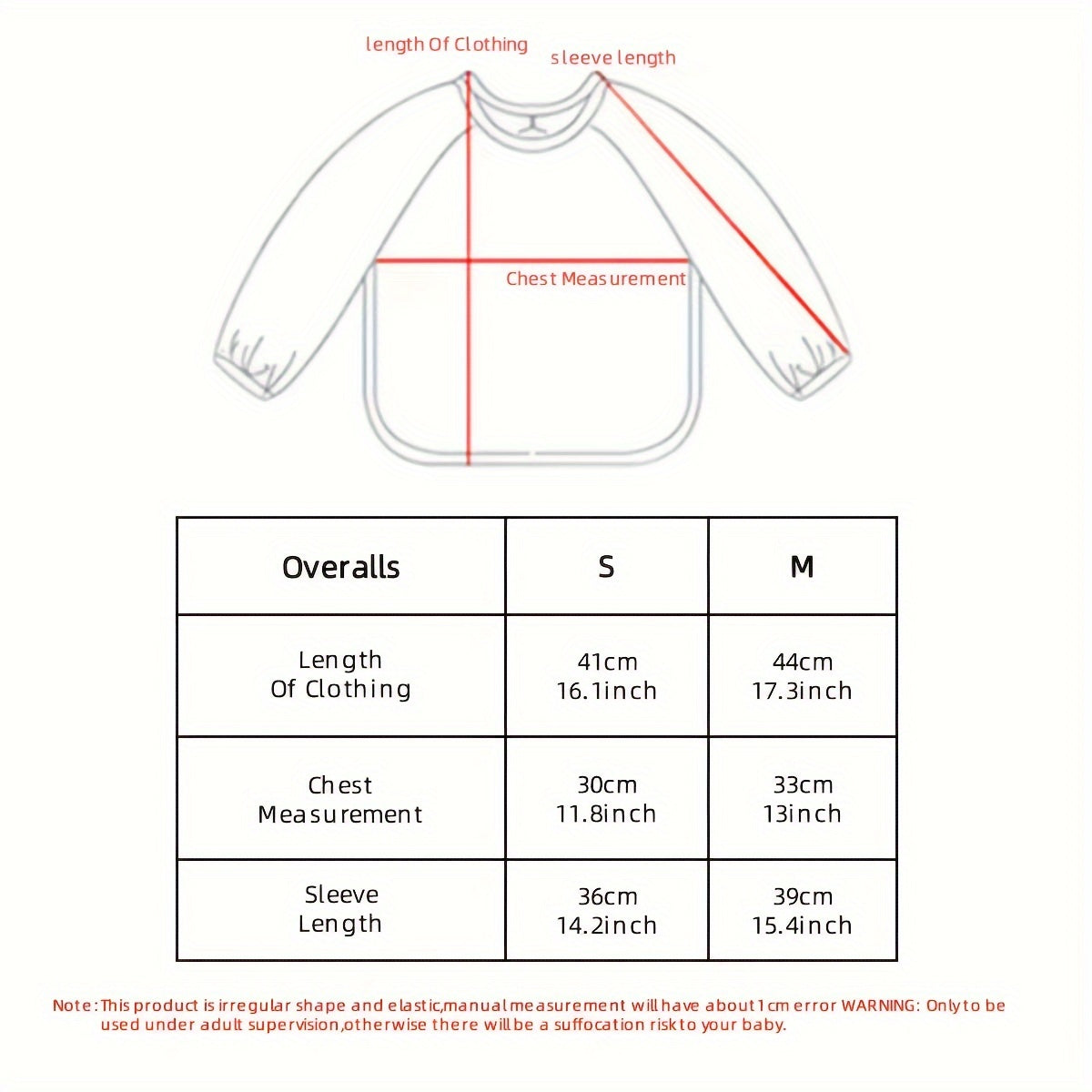 Baby Bibs Waterproof Long-Sleeved Smock Set Soft PU Material for Holiday Gifts