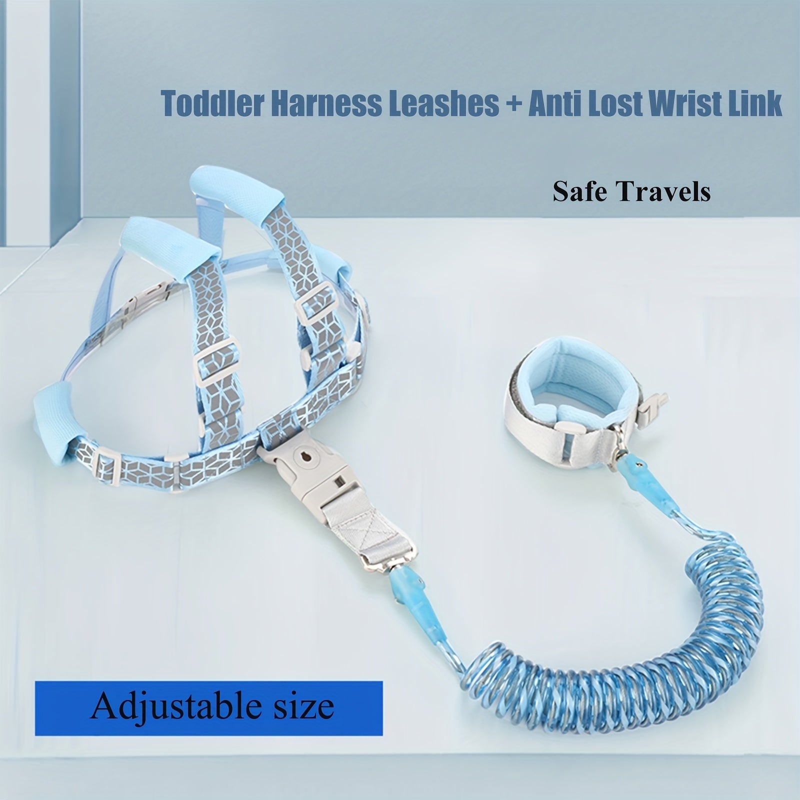 Child Safety Harness for Toddlers 1-5 Years Reflective Wrist Leash with Safety Lock