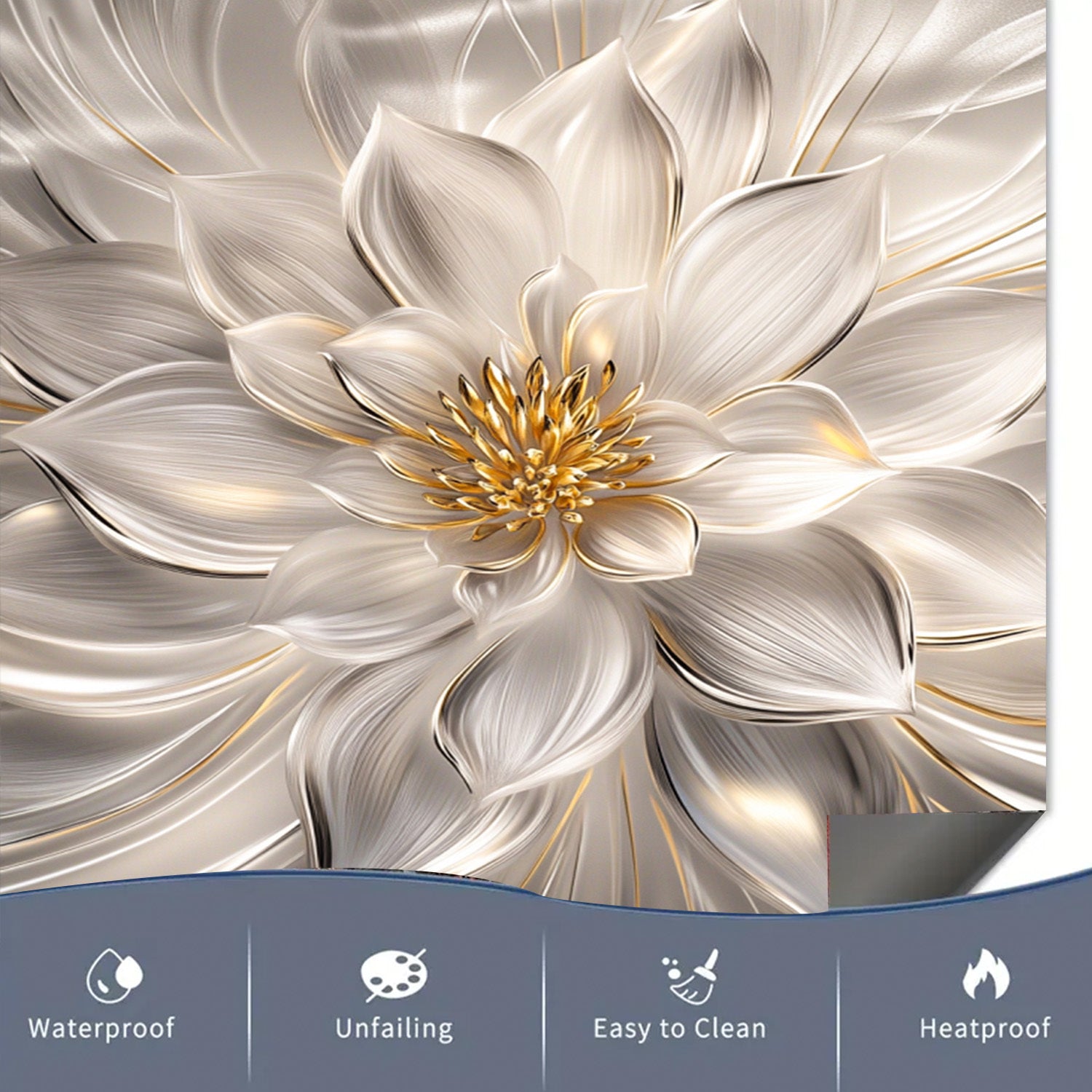 3D Lotus Naxshasi Pishirish Mashinasi Magnit Qopqog'i Suv o'tkazmaydigan Isitishga chidamli Oshxona Dekor Aksessuari